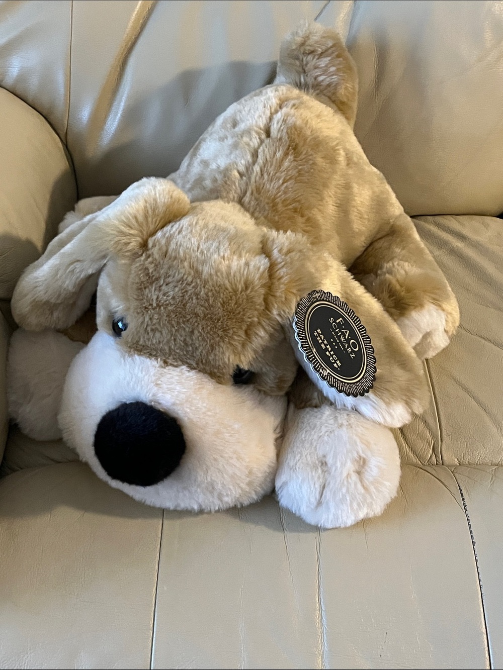 NWT FAO Schwarz - Patrick The Pup 20” stuffed dog